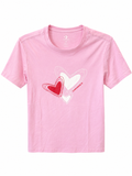 Converse Γυναικείο T-Shirt Ροζ με Heart Graphic-M