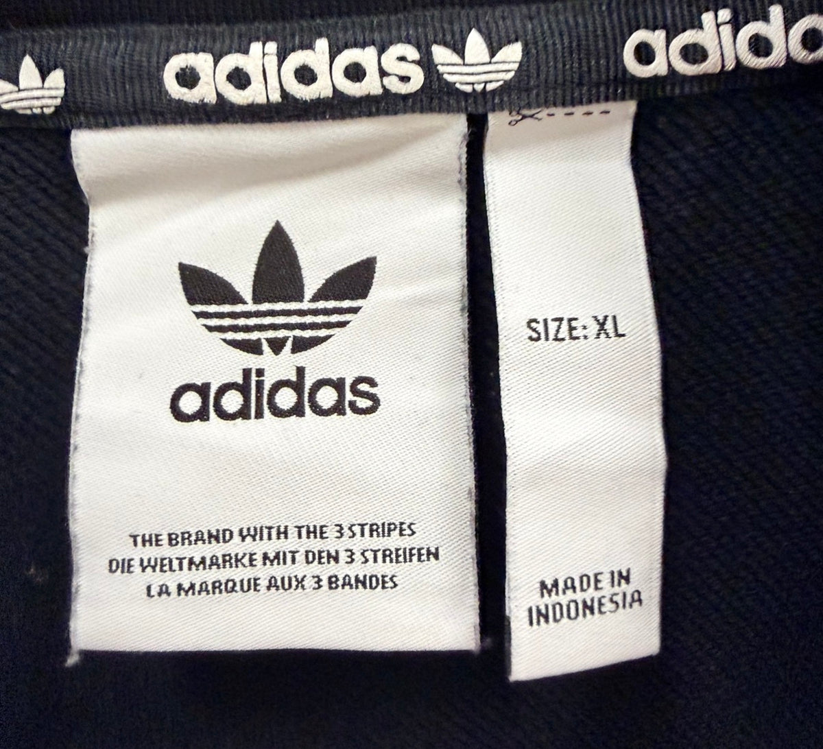 Adidas Originals Ανδρικό Φούτερ – Μαύρο Λευκό - XL