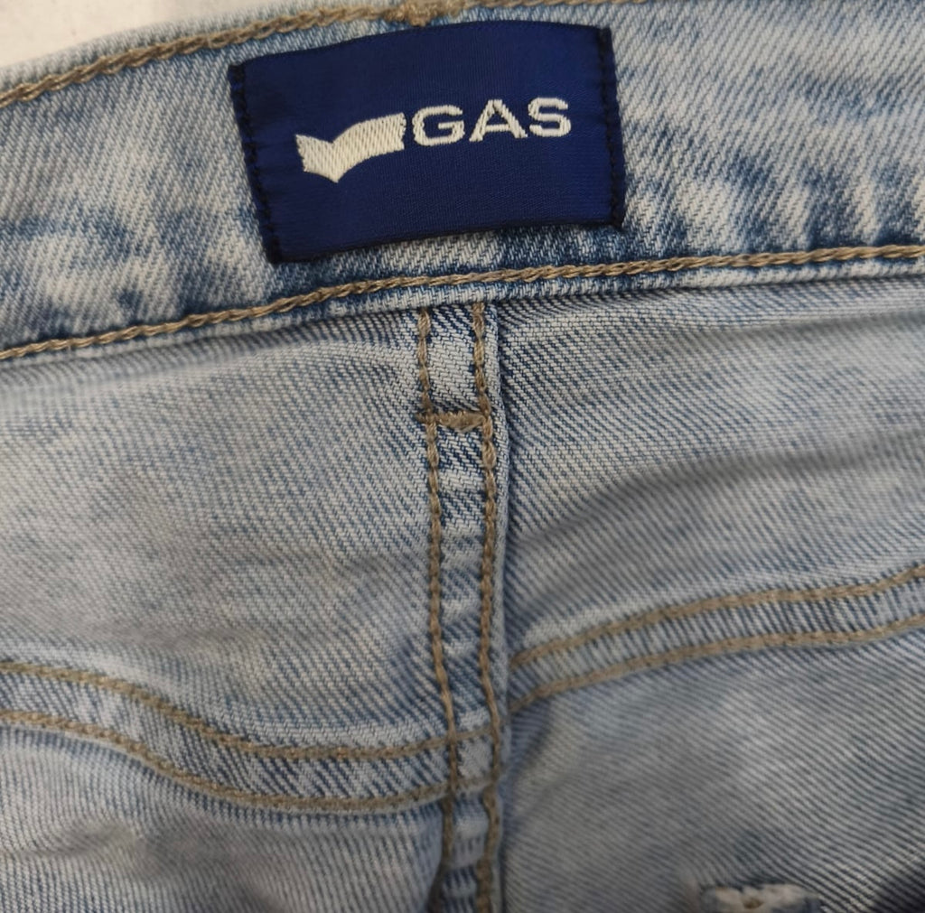 GAS Light Wash Distressed Jeans-L