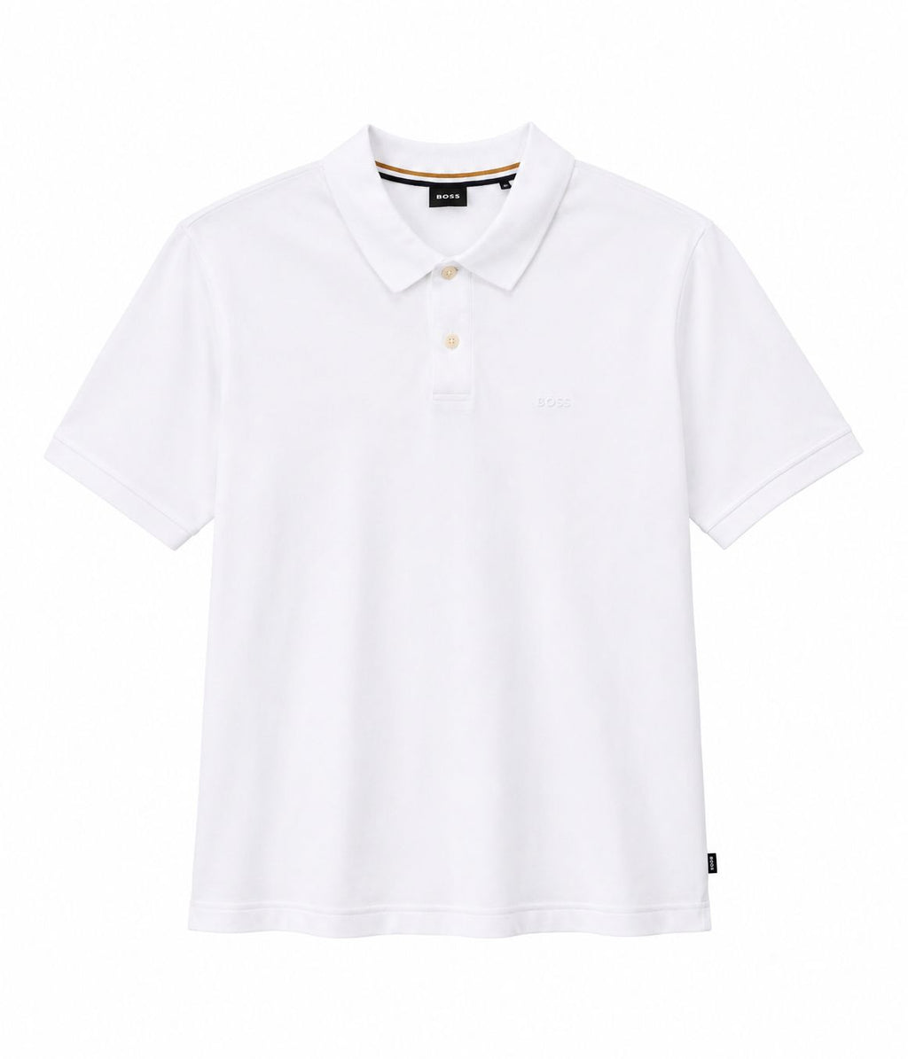 BOSS Ανδρικό Polo Λευκό-L