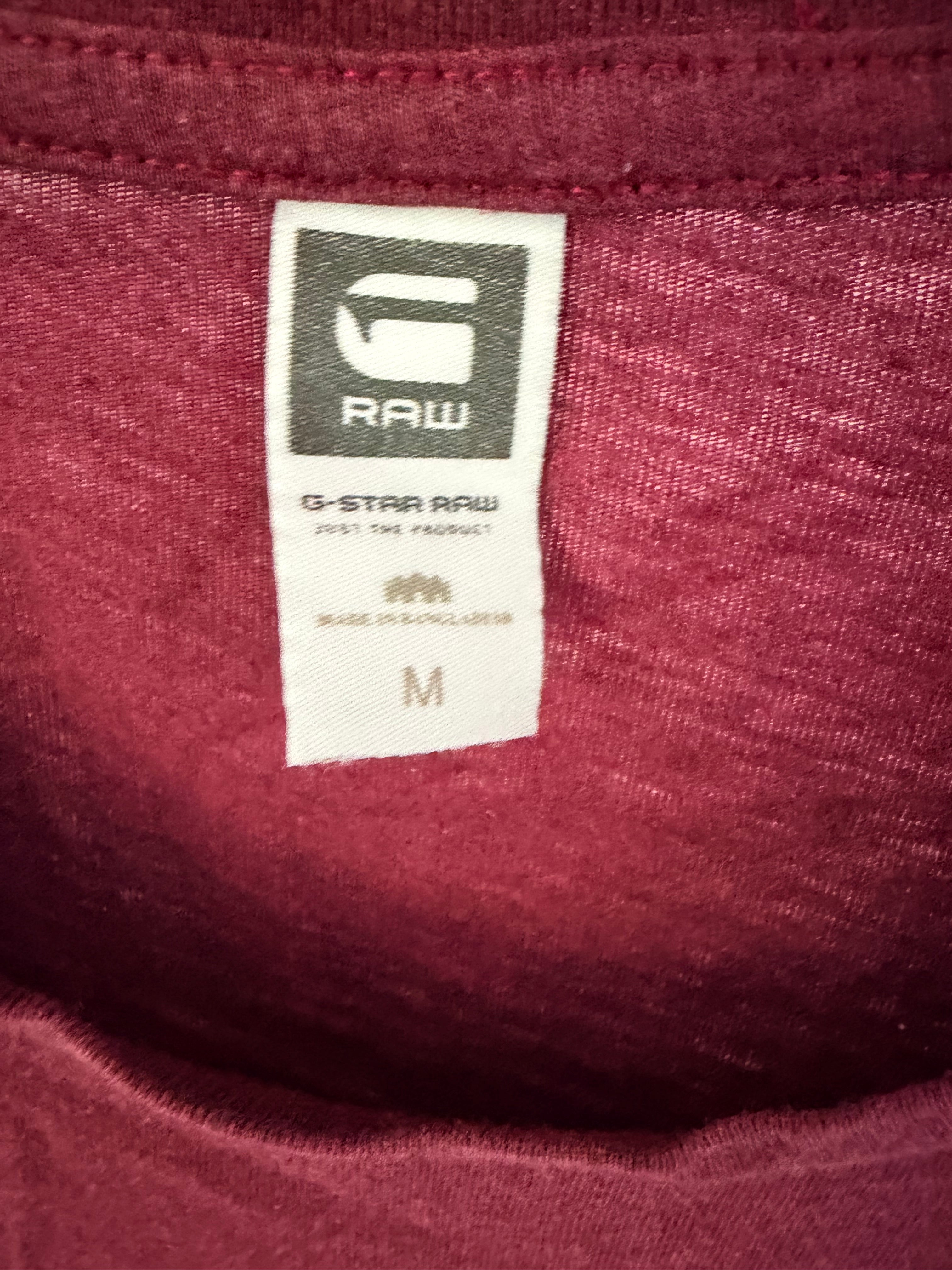 G-Star RAW Ανδρικό T-Shirt – Μπορντό-M