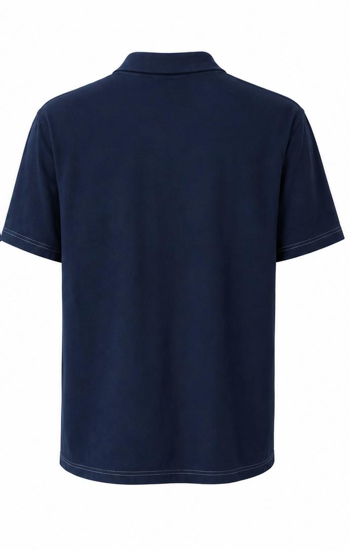 Tennis Italiano Vintage Button-Up Shirt – Navy Blue – S