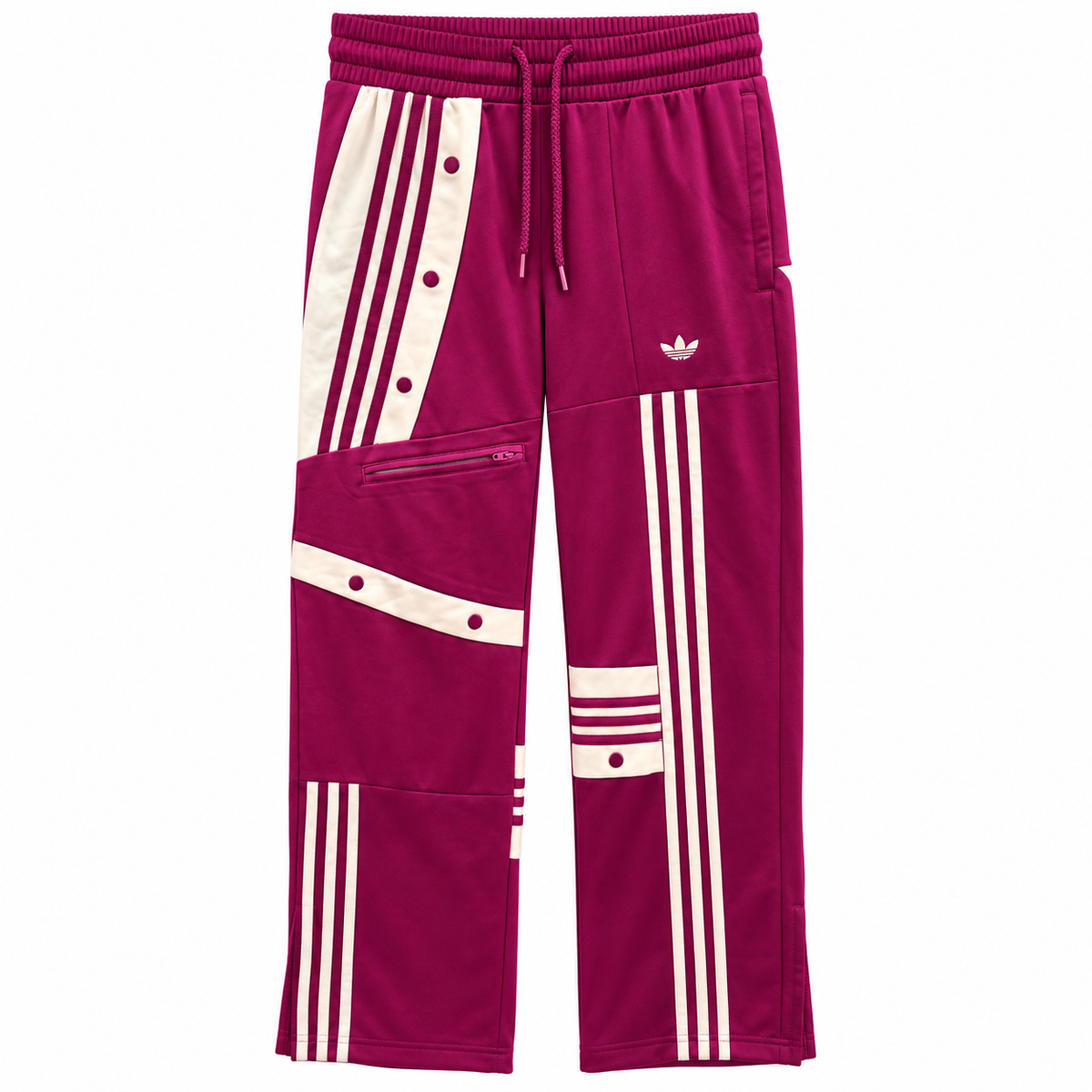 Adidas Originals Ανδρικό Παντελόνι Φόρμας – Μπορντό Λευκό - L
