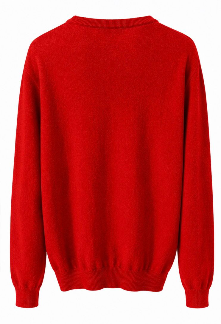 Alpha Studio Κόκκινο V-Neck Πλεκτό-L