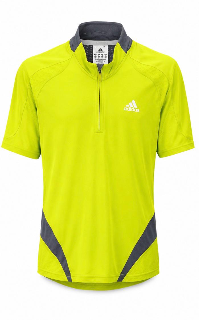 Adidas Performance Half-Zip Running T-Shirt – Neon Yellow-S