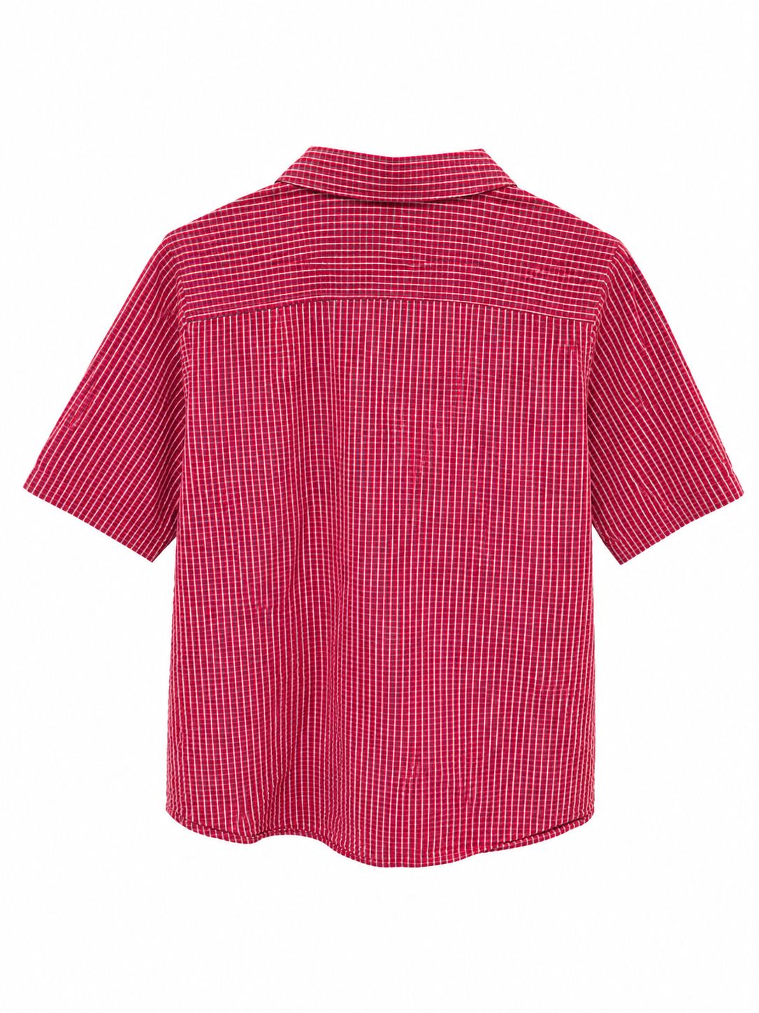 BOSS Red Check Short Sleeve Shirt-XXL