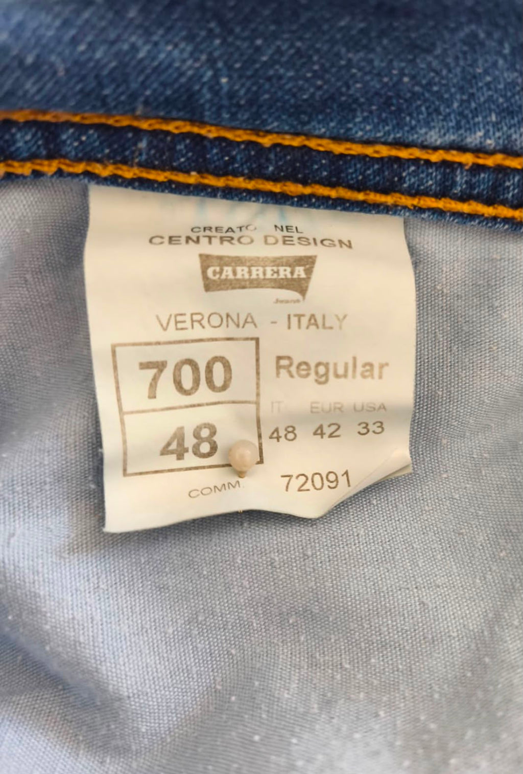 Carrera 700 Regular Ανδρικό Τζιν Παντελόνι – Μέγεθος W33 (IT 48)