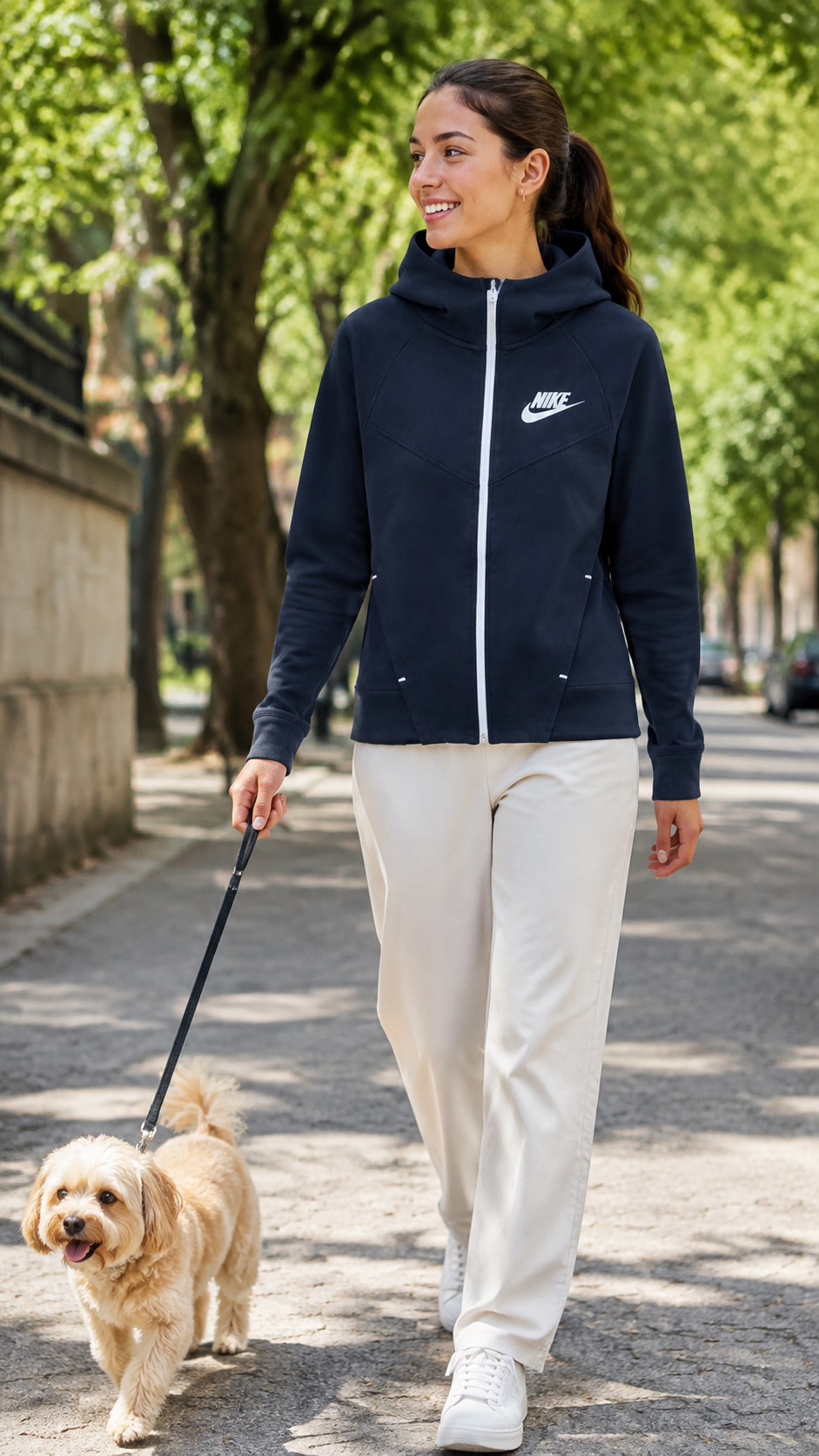 Nike Γυναικεία Ζακέτα Φούτερ με Κουκούλα – Μαύρο – XS