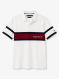 Tommy Hilfiger Stripe Polo Shirt – White