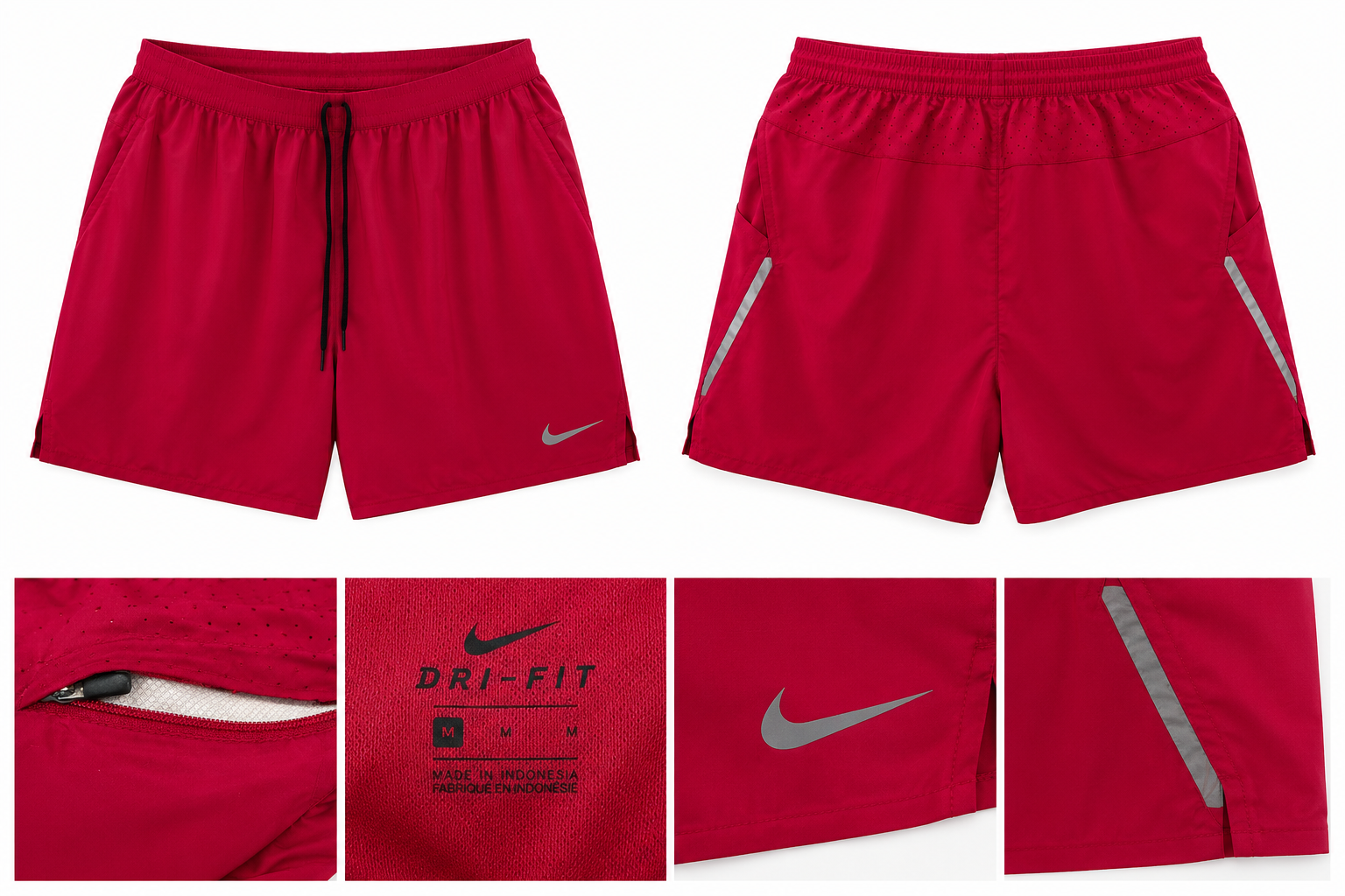 Nike Dri-FIT Running Shorts – Red (M)