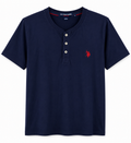 U.S. Polo Assn. Henley T-Shirt – Navy Blue (XL)