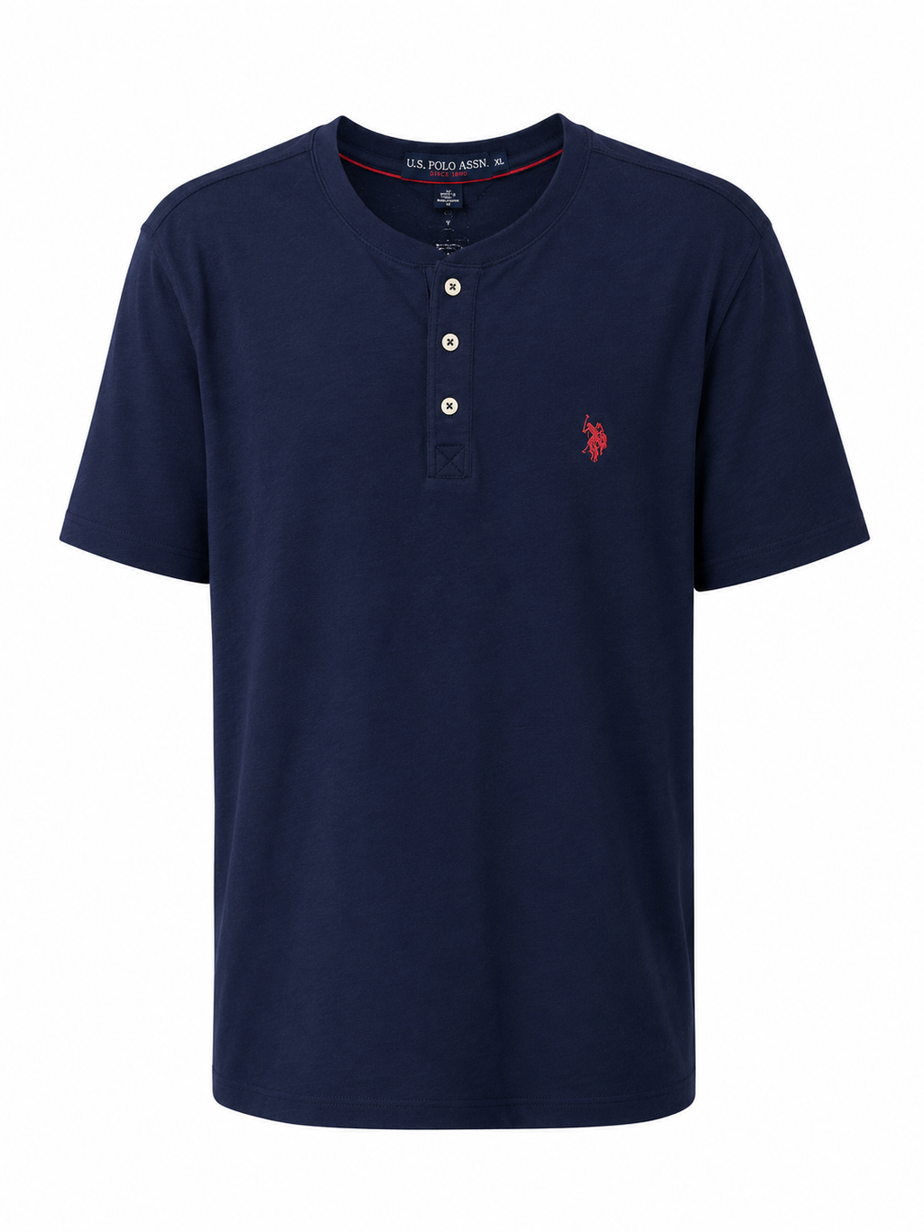 U.S. Polo Assn. Henley T-Shirt – Navy Blue (XL)