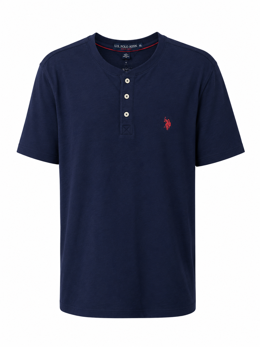 U.S. Polo Assn. Henley T-Shirt – Navy Blue (XL)