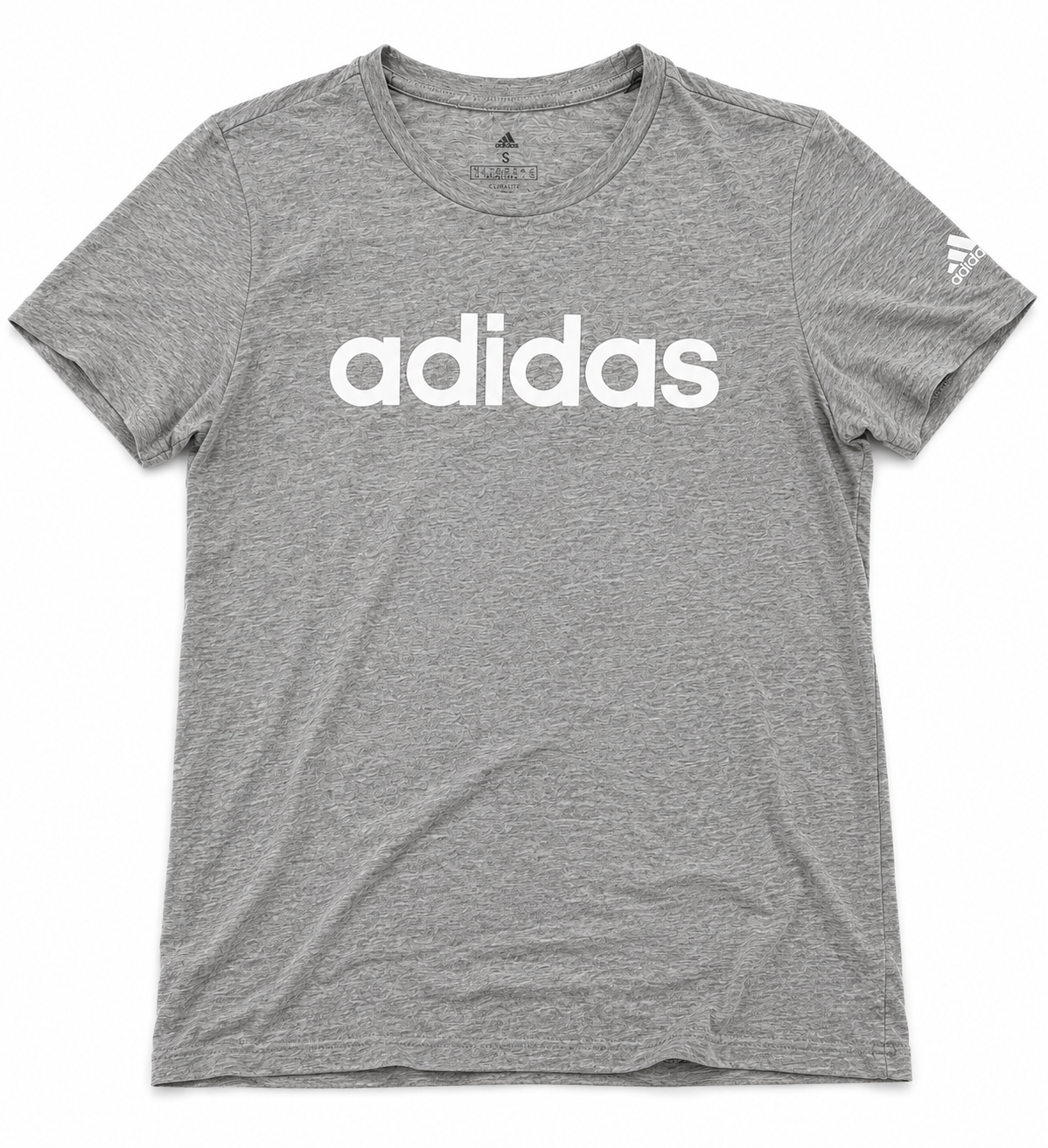 Adidas Essentials Logo T-Shirt – Grey (S)