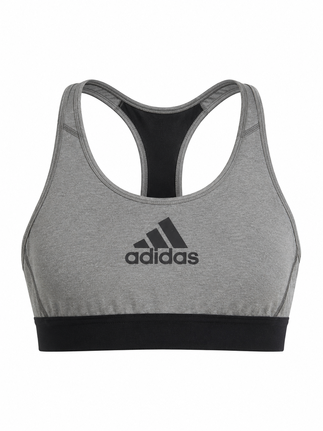 Adidas Racerback Sports Bra – Grey/Black (M)