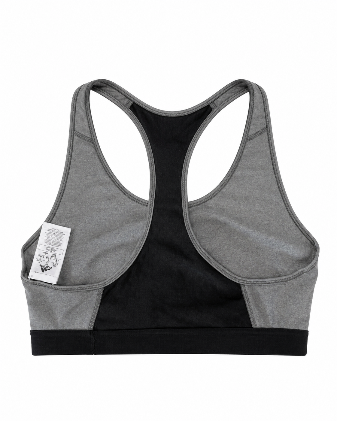 Adidas Racerback Sports Bra – Grey/Black (M)